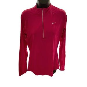 Nike size medium pink dri-fit quarter zip